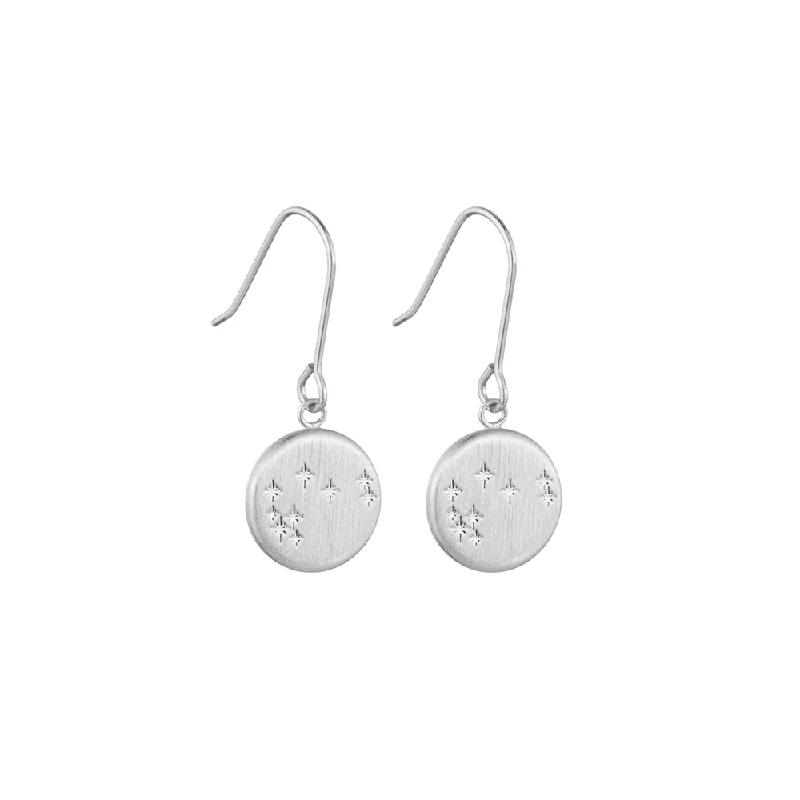 Little Taonga Earrings Round Mystical Matariki Silver