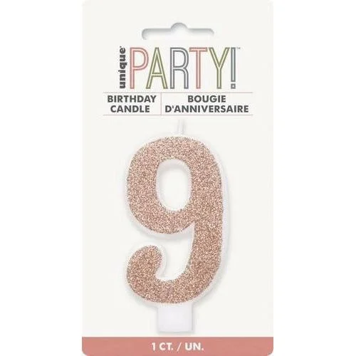 preventing the nails from growing too long and causing discomfort or damage to the pet.Numeral Candle 9 Glitter Rose Gold