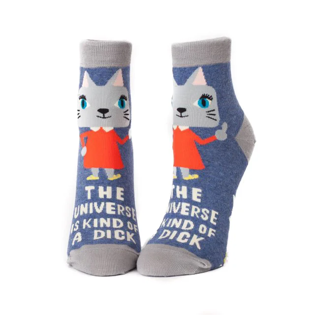 Blue Q Socks Women's Ankle Socks The Universe is Kind of a Dick