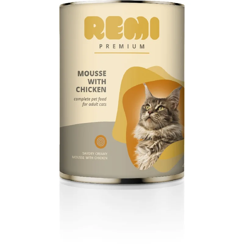 REMI Premium, Mousse s piletinom, za mačke, 400g