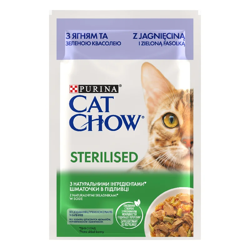 CAT CHOW Kesica za mačke Sterilised s jagnjetinom u sosu, 85g