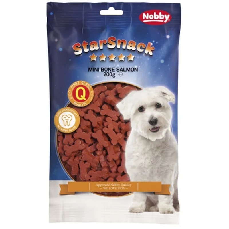 NOBBY StarSnack, Poslastica za pse Mini Bones s lososom, 200g