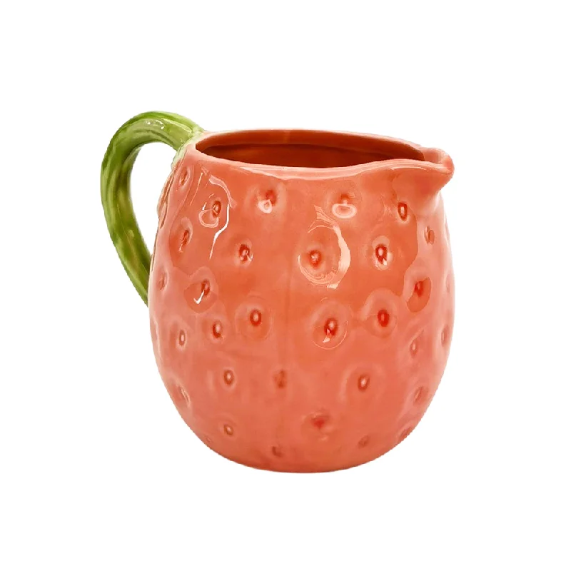 Ceramic Strawberry Jug Pink