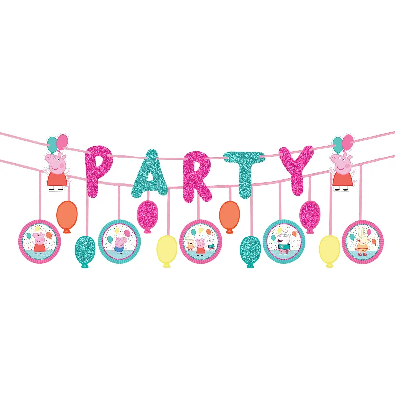 making it smoother and more shiny.Peppa Pig Confetti Party Ribbon Banner Kit Glittered