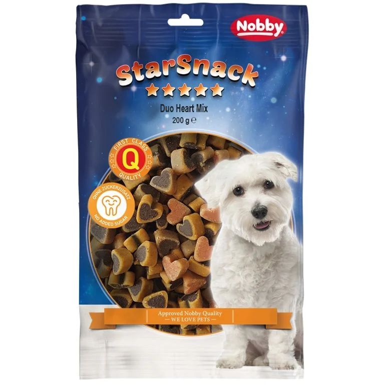 NOBBY StarSnack, Poslastica za pse Duo Heart Mix, 200g