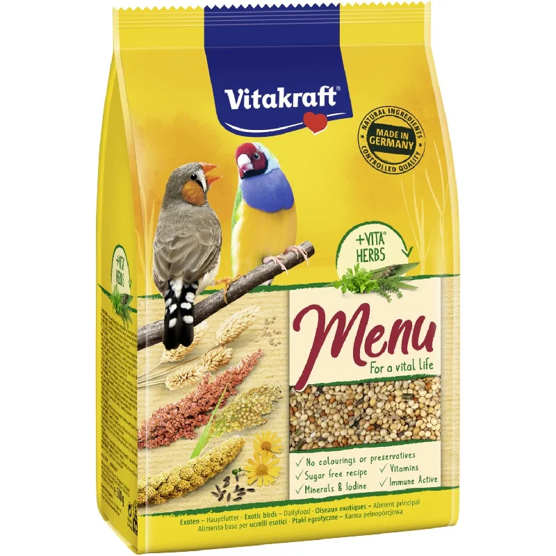 VITAKRAFT Menu potpuna hrana za egzote, izbalansirana mešavina semenki, 500g