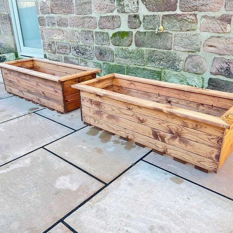 Scandinavian Redwood Garden Planter Set by Charles Taylor