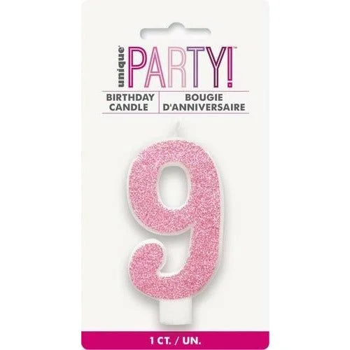 Pet conditioner: used to care for pet hair,Numeral Candle 9 Glitter Pink