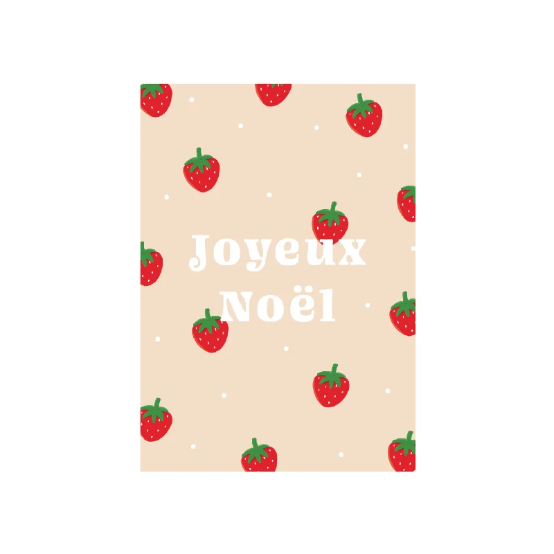 Iko Iko Christmas Card Joyeux Noel Strawberry