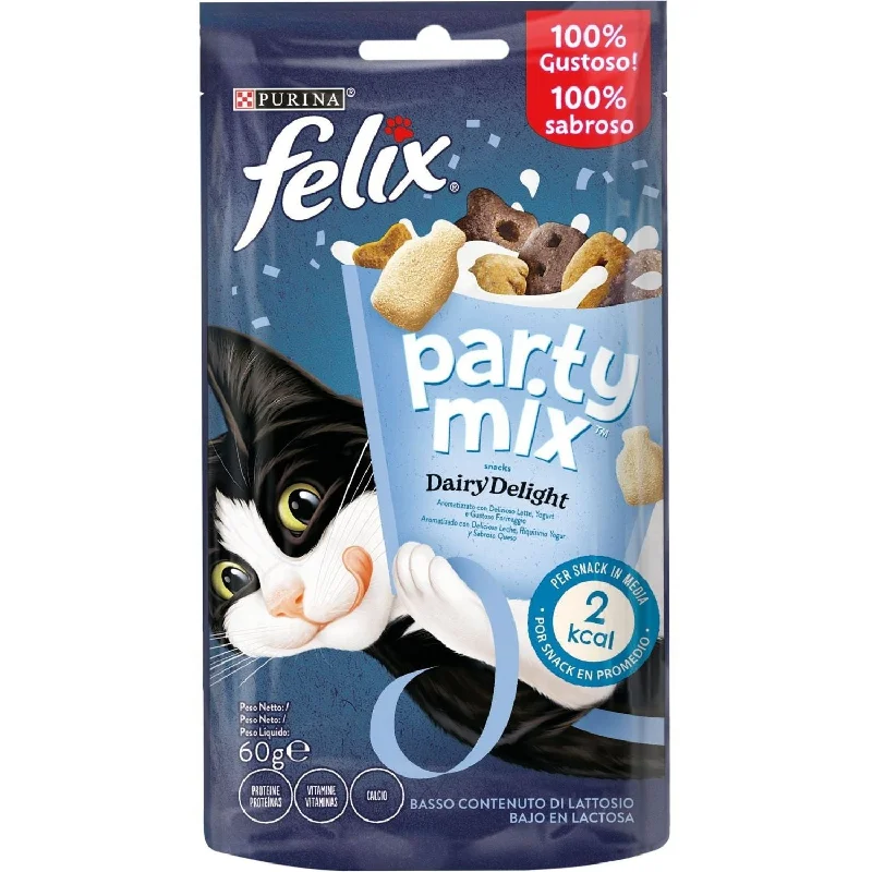 FELIX Party Mix, poslastica za mačke Dairy Delight, 60g