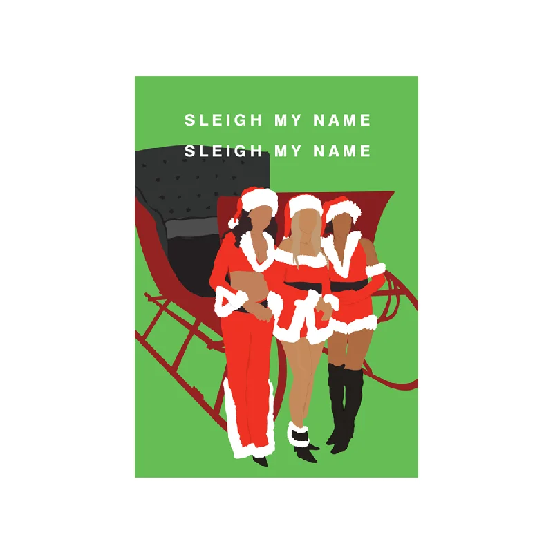 Iko Iko Christmas Card Sleigh My Name