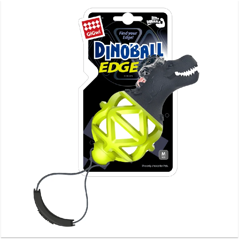 1. **Dog chest harness is anti-breakaway**Gigwi Dinoball Edge with Strap Chew Toy for Dogs (Green)