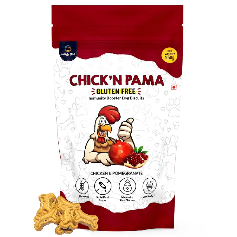 - Royal Canin dog food recommendationGoofy Tails Chick’N Pama Chicken Biscuit Treats for Dogs & Puppies