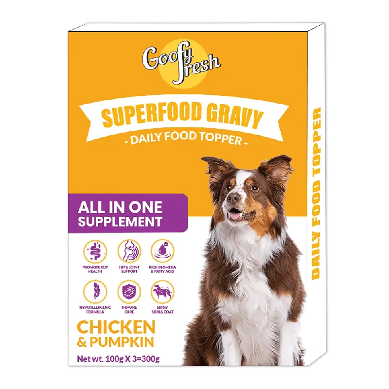 - Special food for puppiesGoofy Tails Superfood Gravy Chicken and Pumpkin Food Topper for Dogs and Puppies